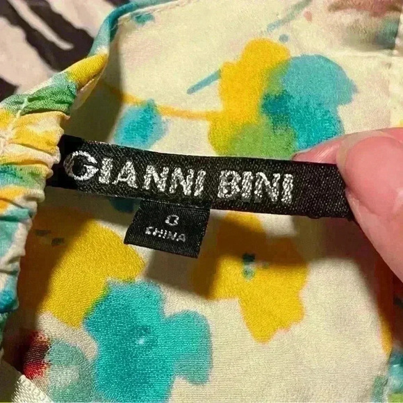 Gianni Bini Strapless Dress Floral Mini Sundress Strapless Summer Womens Size 0 - Picture 3 of 10